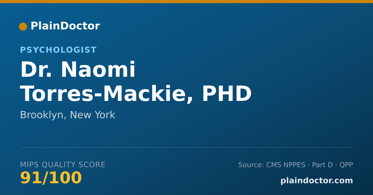 Shareable card for Naomi Torres-Mackie, PHD - Psychologist, Brooklyn, NY