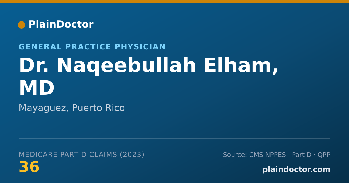 Shareable card for Naqeebullah Elham, MD - General Practice Physician, Mayaguez, PR