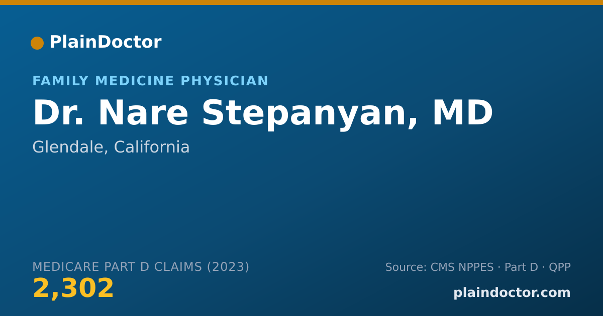 Shareable card for Nare Stepanyan, MD - Family Medicine Physician, Glendale, CA