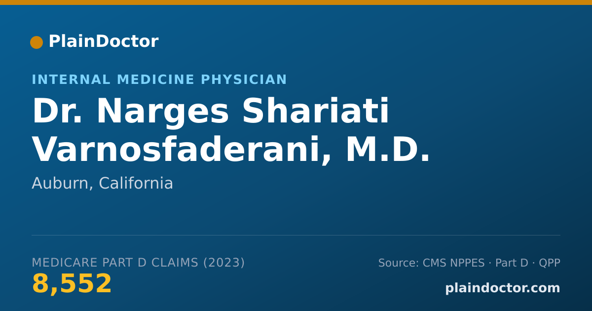 Shareable card for Narges Shariati Varnosfaderani, M.D. - Internal Medicine Physician, Auburn, CA