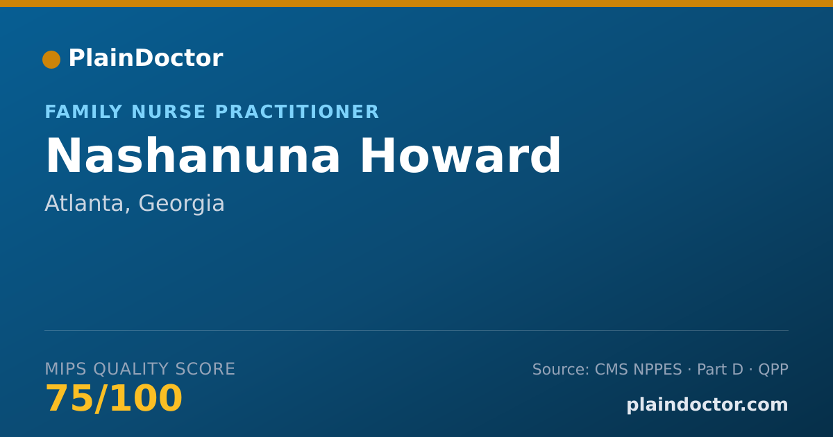 Shareable card for Nashanuna Howard - Family Nurse Practitioner, Atlanta, GA