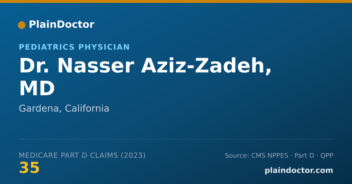 Shareable card for Nasser Aziz-Zadeh, MD - Pediatrics Physician, Gardena, CA