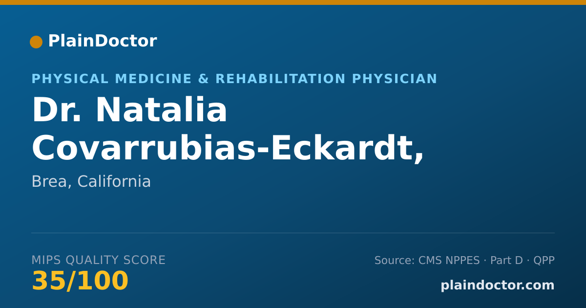 Shareable card for Natalia Covarrubias-Eckardt, MD - Physical Medicine & Rehabilitation Physician, Brea, CA