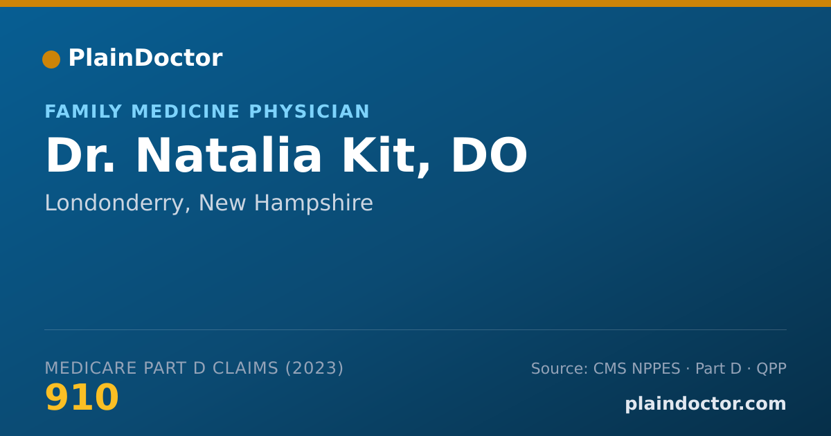 Shareable card for Natalia Kit, DO - Family Medicine Physician, Londonderry, NH