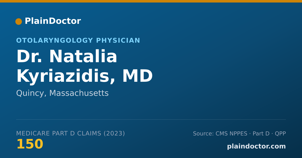 Shareable card for Natalia Kyriazidis, MD - Otolaryngology Physician, Quincy, MA
