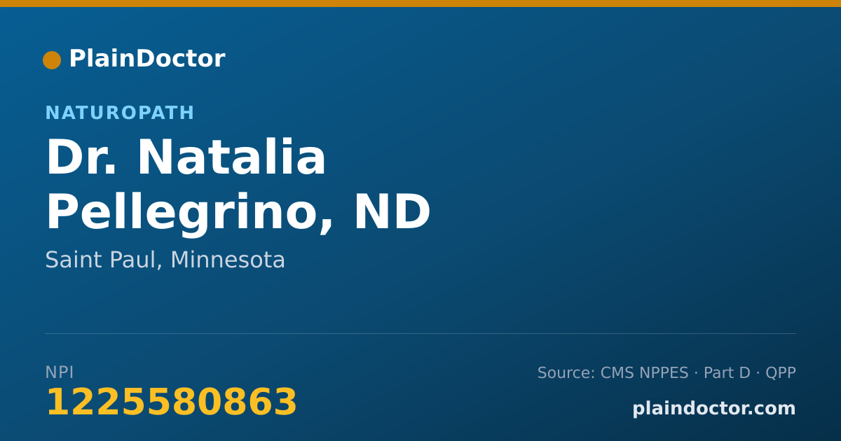Shareable card for Natalia Pellegrino, ND - Naturopath, Saint Paul, MN