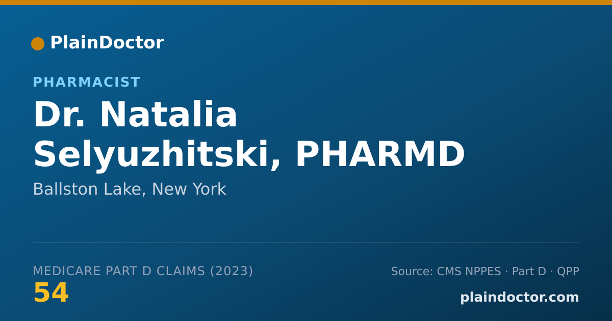 Shareable card for Natalia Selyuzhitski, PHARMD - Pharmacist, Ballston Lake, NY