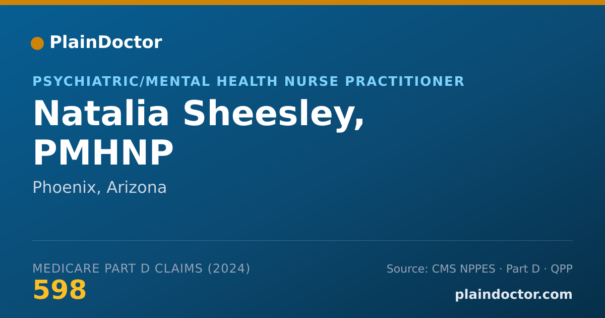 Shareable card for Natalia Sheesley, PMHNP - Psychiatric/Mental Health Nurse Practitioner, Phoenix, AZ