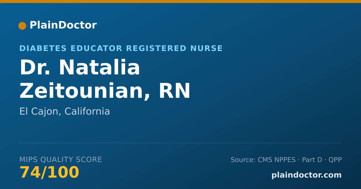 Shareable card for Natalia Zeitounian, RN - Diabetes Educator Registered Nurse, El Cajon, CA