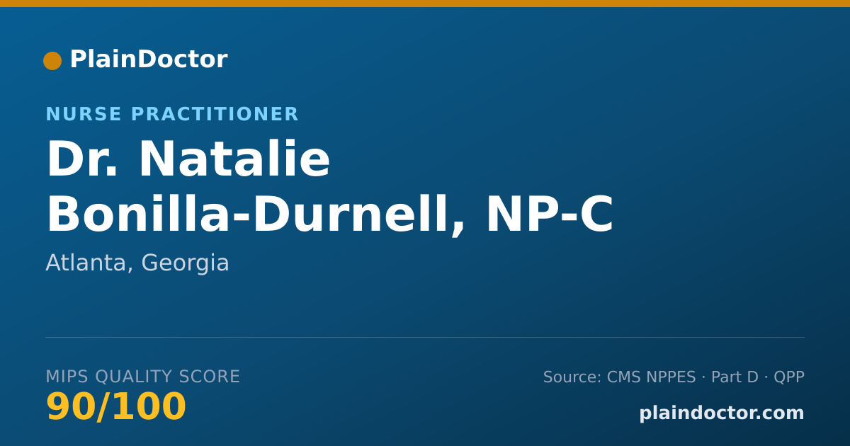 Shareable card for Natalie Bonilla-Durnell, NP-C - Nurse Practitioner, Atlanta, GA