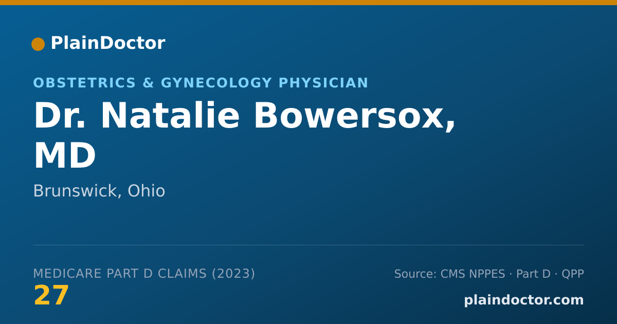 Shareable card for Natalie Bowersox, MD - Obstetrics & Gynecology Physician, Brunswick, OH