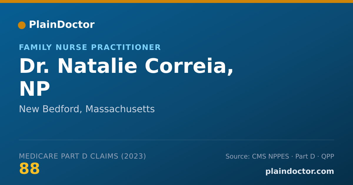 Shareable card for Natalie Correia, NP - Family Nurse Practitioner, New Bedford, MA