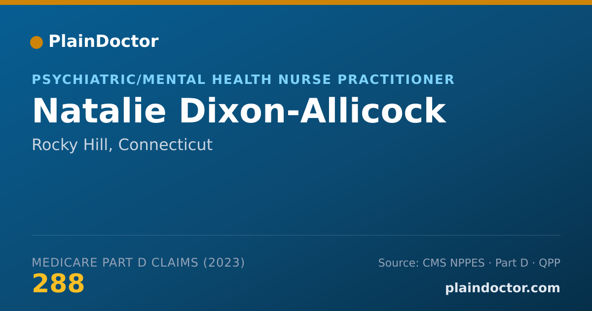 Shareable card for Natalie Dixon-Allicock - Psychiatric/Mental Health Nurse Practitioner, Rocky Hill, CT