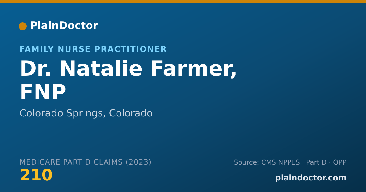 Shareable card for Natalie Farmer, FNP - Family Nurse Practitioner, Colorado Springs, CO