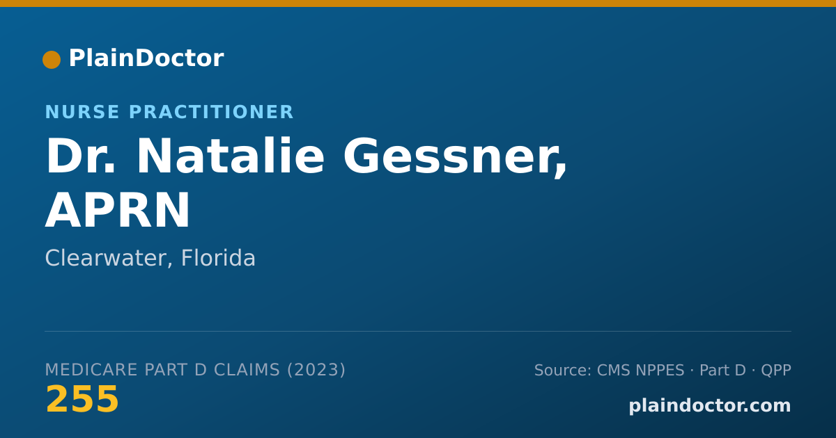 Shareable card for Natalie Gessner, APRN - Nurse Practitioner, Clearwater, FL