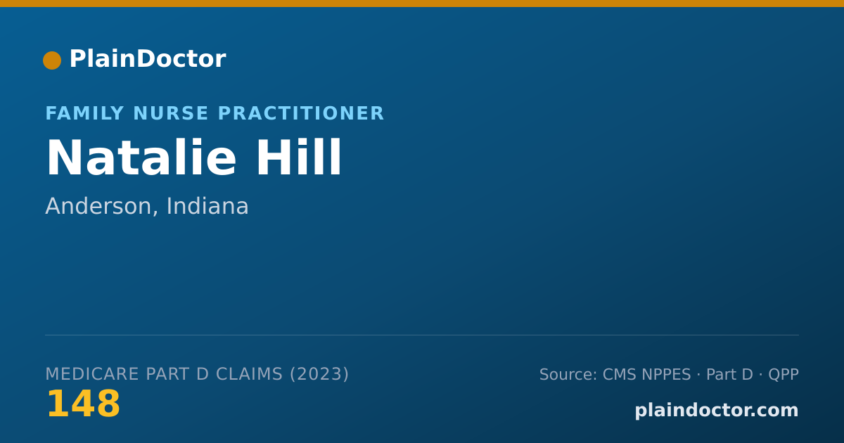Shareable card for Natalie Hill - Family Nurse Practitioner, Anderson, IN