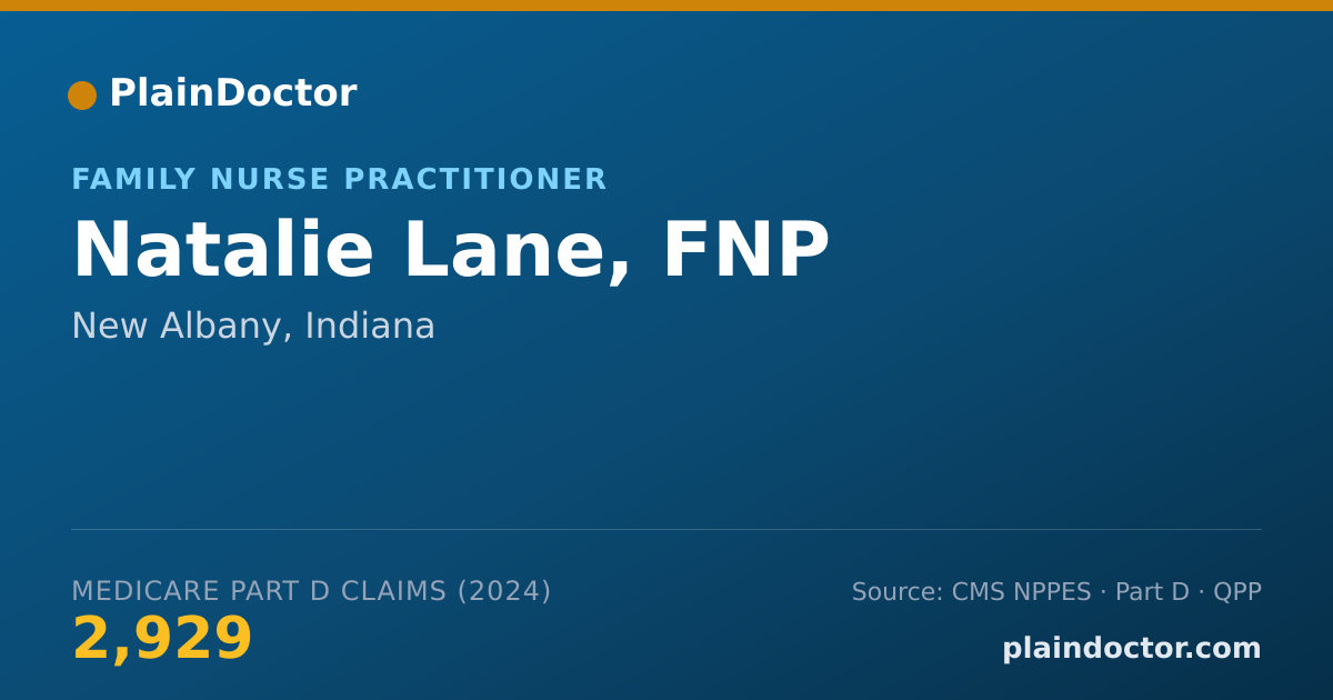 Shareable card for Natalie Lane, FNP - Family Nurse Practitioner, New Albany, IN