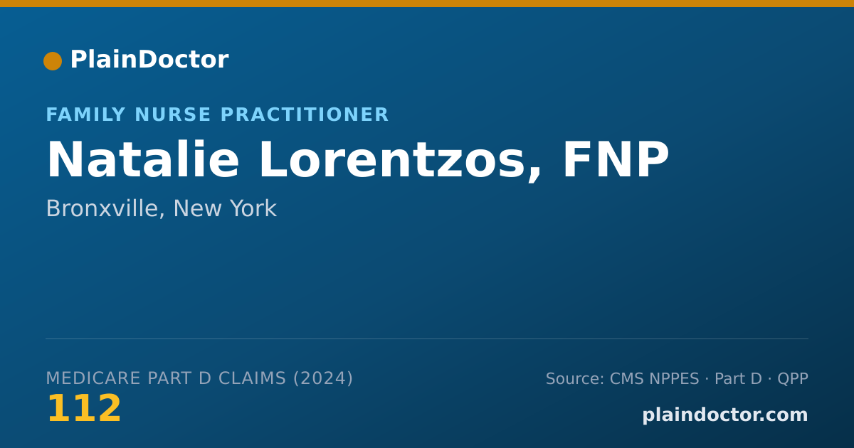 Shareable card for Natalie Lorentzos, FNP - Family Nurse Practitioner, Bronxville, NY