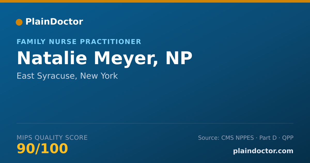 Shareable card for Natalie Meyer, NP - Family Nurse Practitioner, East Syracuse, NY