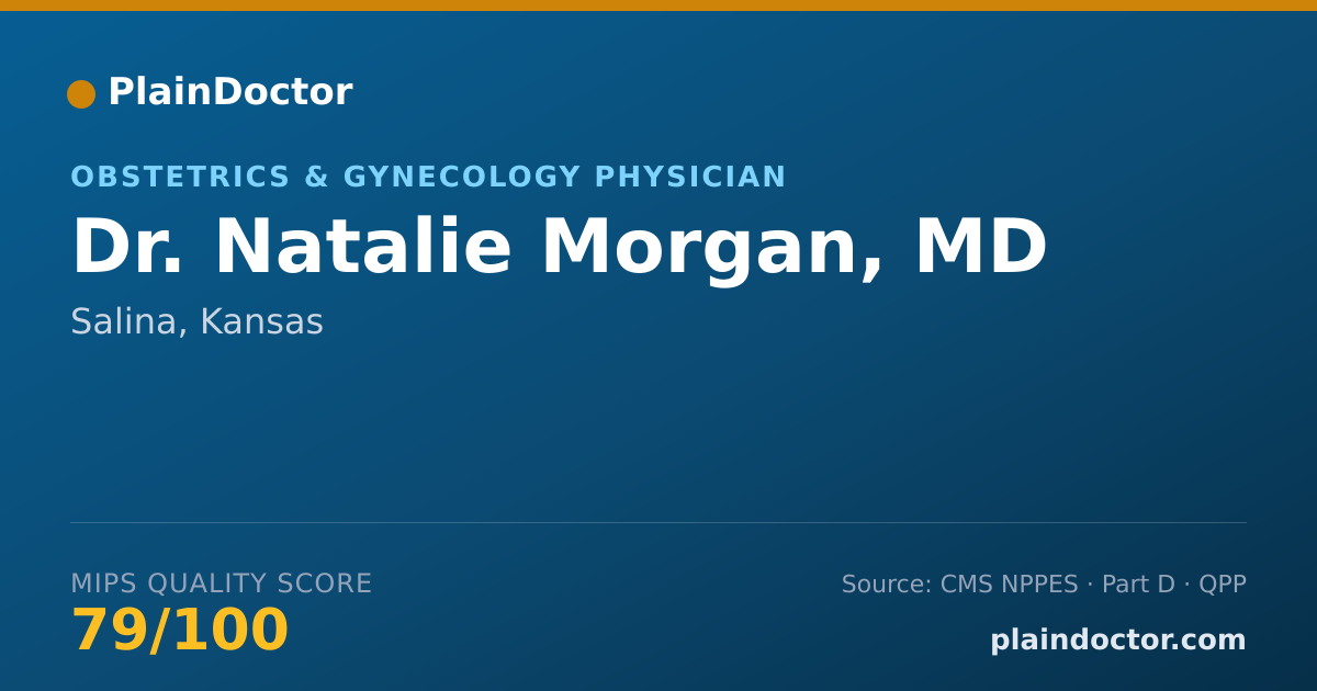 Shareable card for Natalie Morgan, MD - Obstetrics & Gynecology Physician, Salina, KS