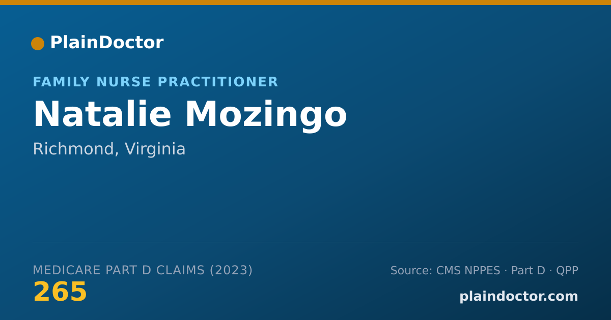 Shareable card for Natalie Mozingo - Family Nurse Practitioner, Richmond, VA