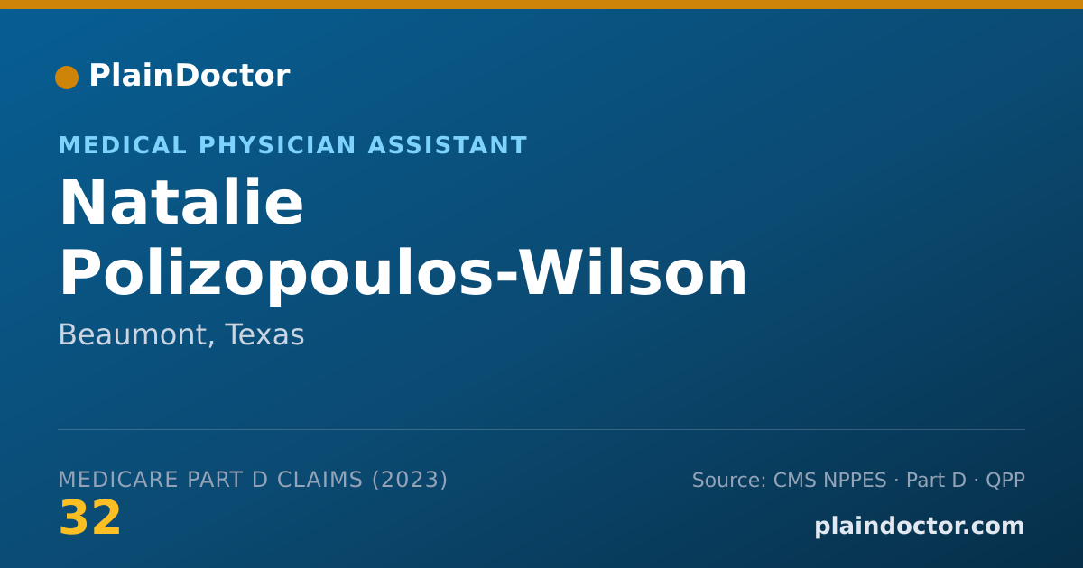 Shareable card for Natalie Polizopoulos-Wilson - Medical Physician Assistant, Beaumont, TX