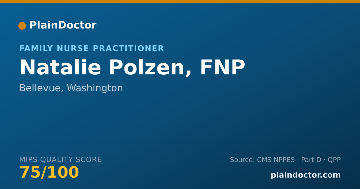 Shareable card for Natalie Polzen, FNP - Family Nurse Practitioner, Bellevue, WA