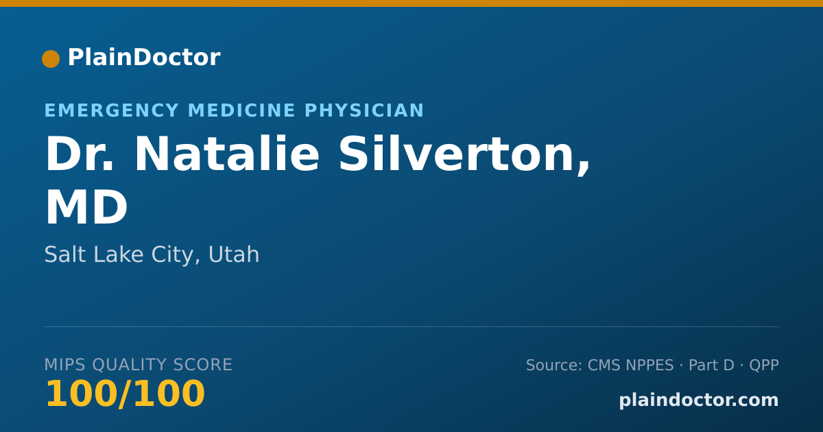 Shareable card for Natalie Silverton, MD - Emergency Medicine Physician, Salt Lake City, UT