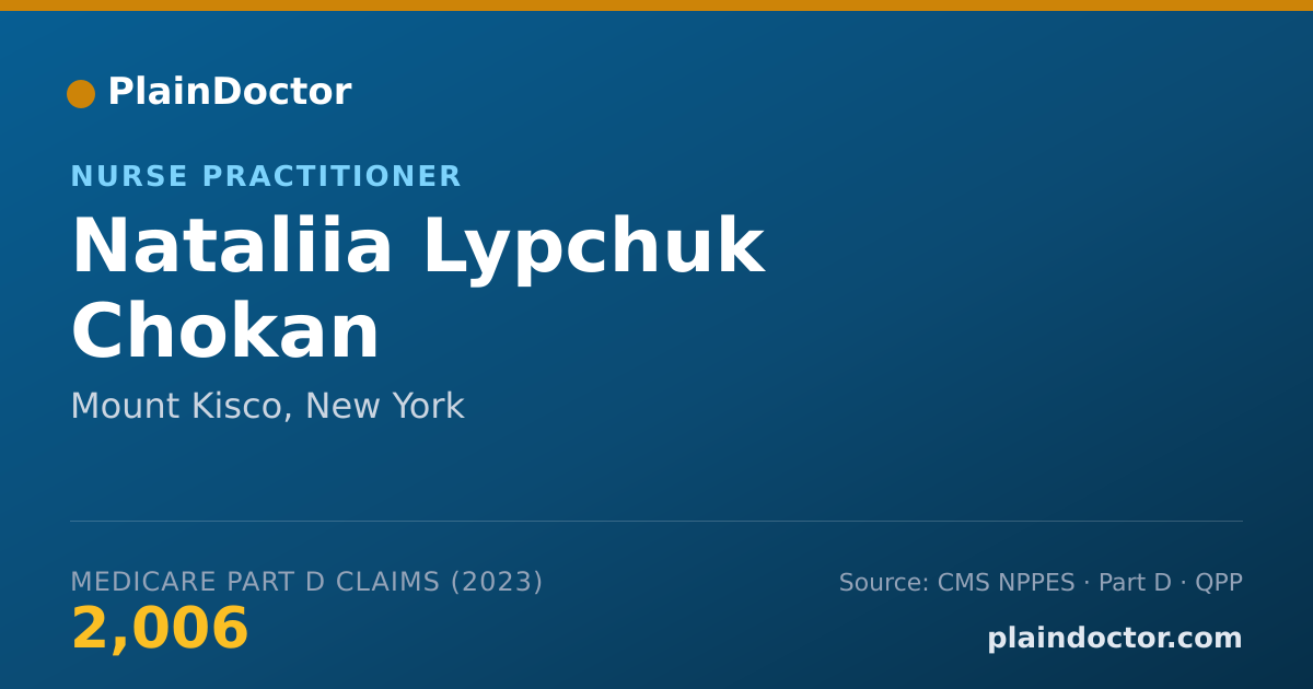 Shareable card for Nataliia Lypchuk Chokan - Nurse Practitioner, Mount Kisco, NY