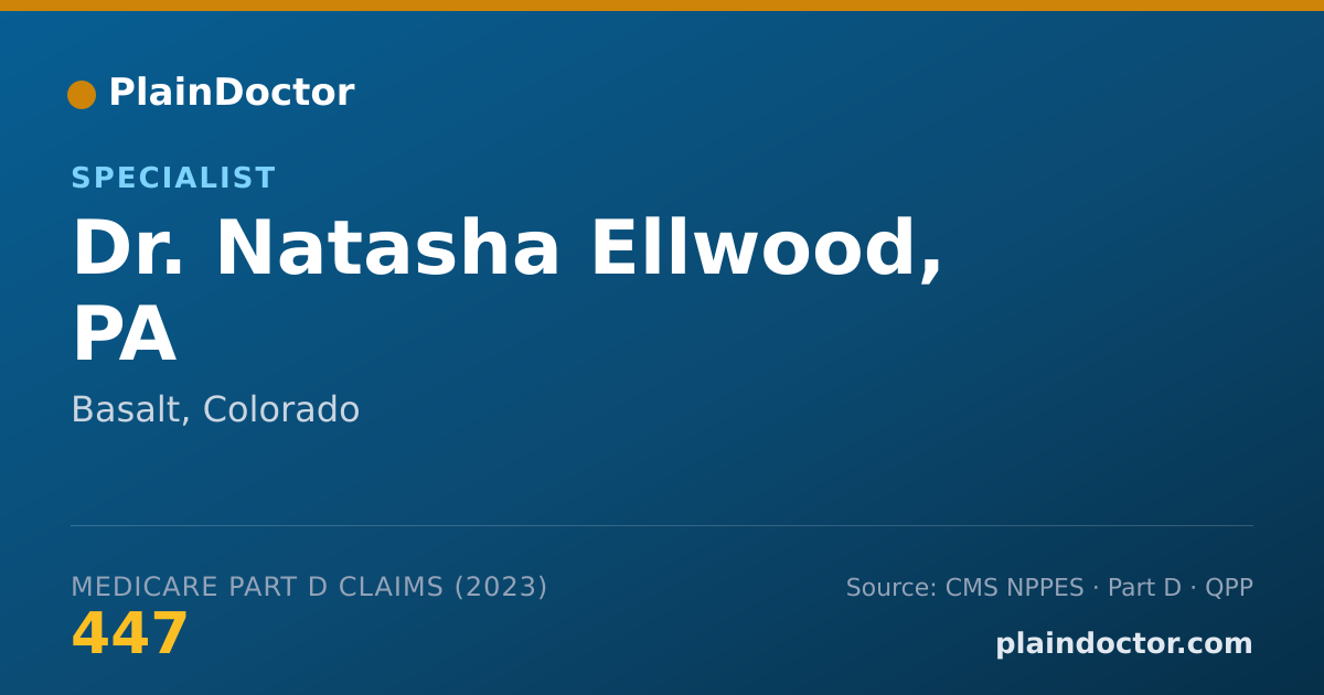 Shareable card for Natasha Ellwood, PA - Specialist, Basalt, CO