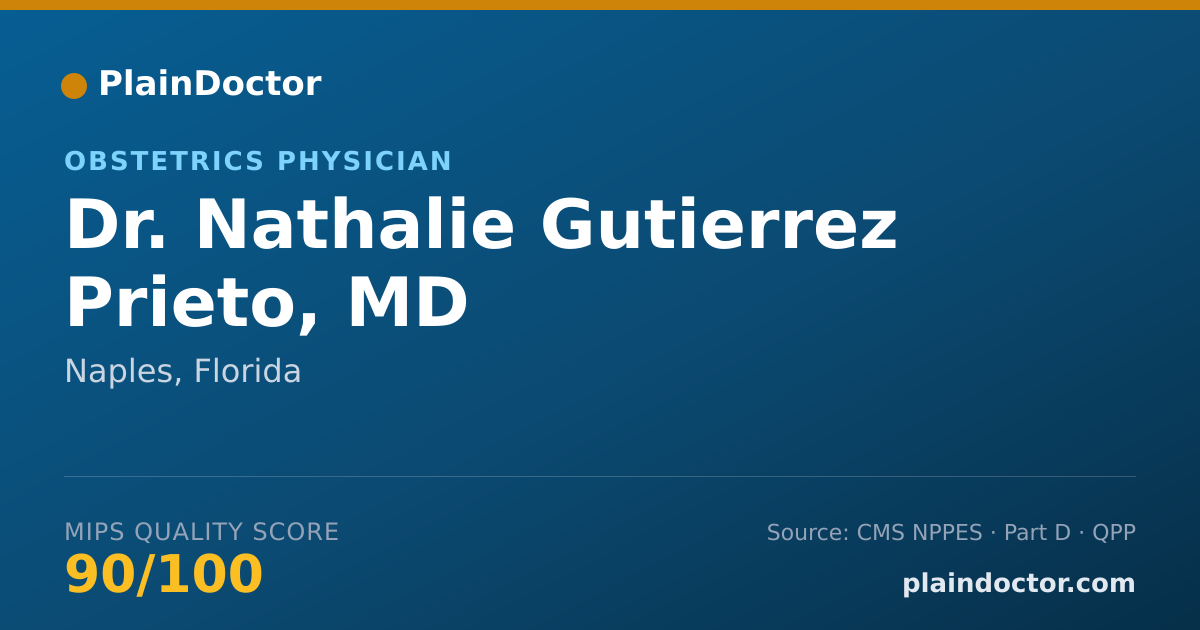 Shareable card for Nathalie Gutierrez Prieto, MD - Obstetrics Physician, Naples, FL