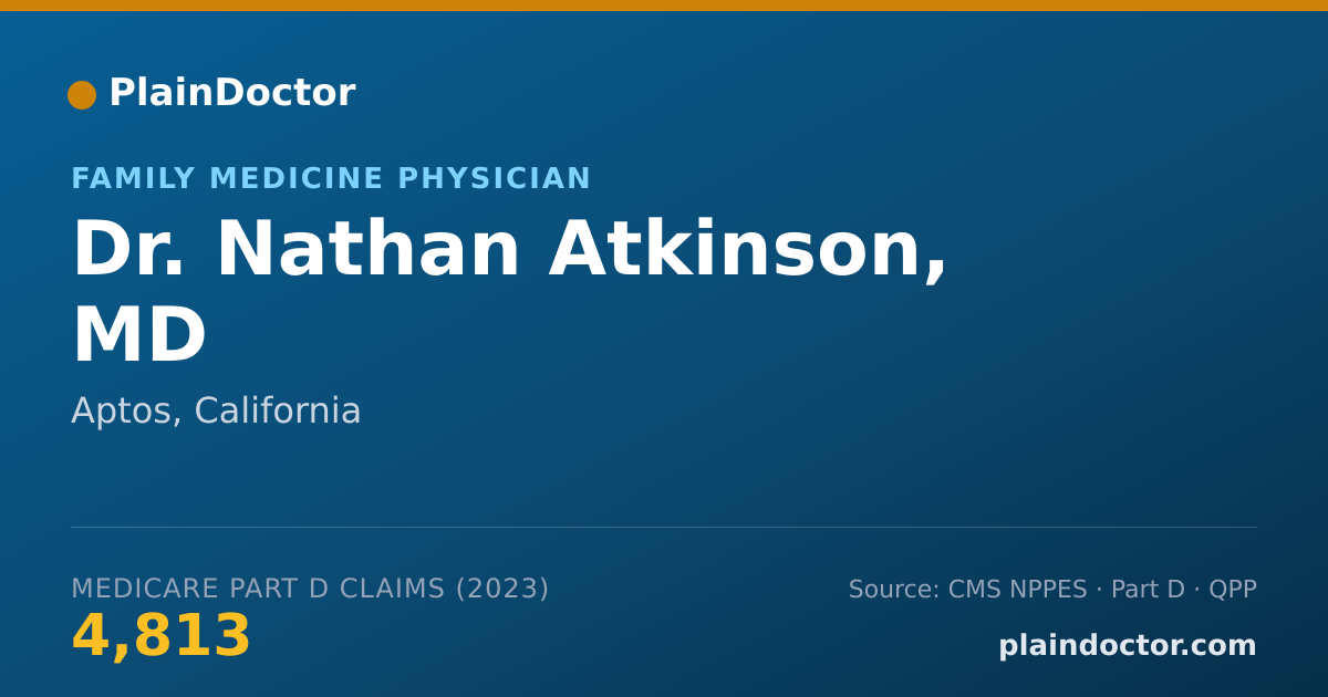 Shareable card for Nathan Atkinson, MD - Family Medicine Physician, Aptos, CA