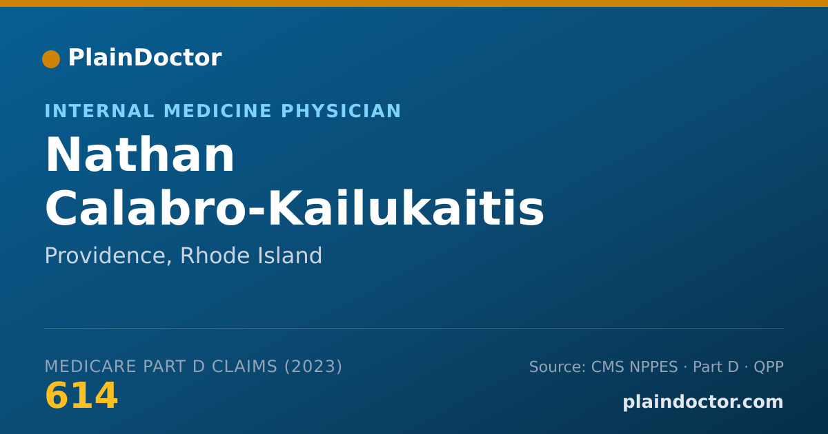 Shareable card for Nathan Calabro-Kailukaitis - Internal Medicine Physician, Providence, RI