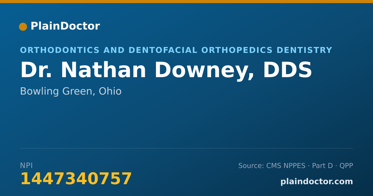 Shareable card for Nathan Downey, DDS - Orthodontics and Dentofacial Orthopedics Dentistry, Bowling Green, OH