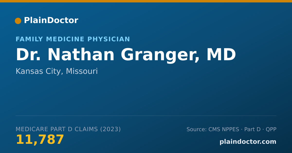 Shareable card for Nathan Granger, MD - Family Medicine Physician, Kansas City, MO