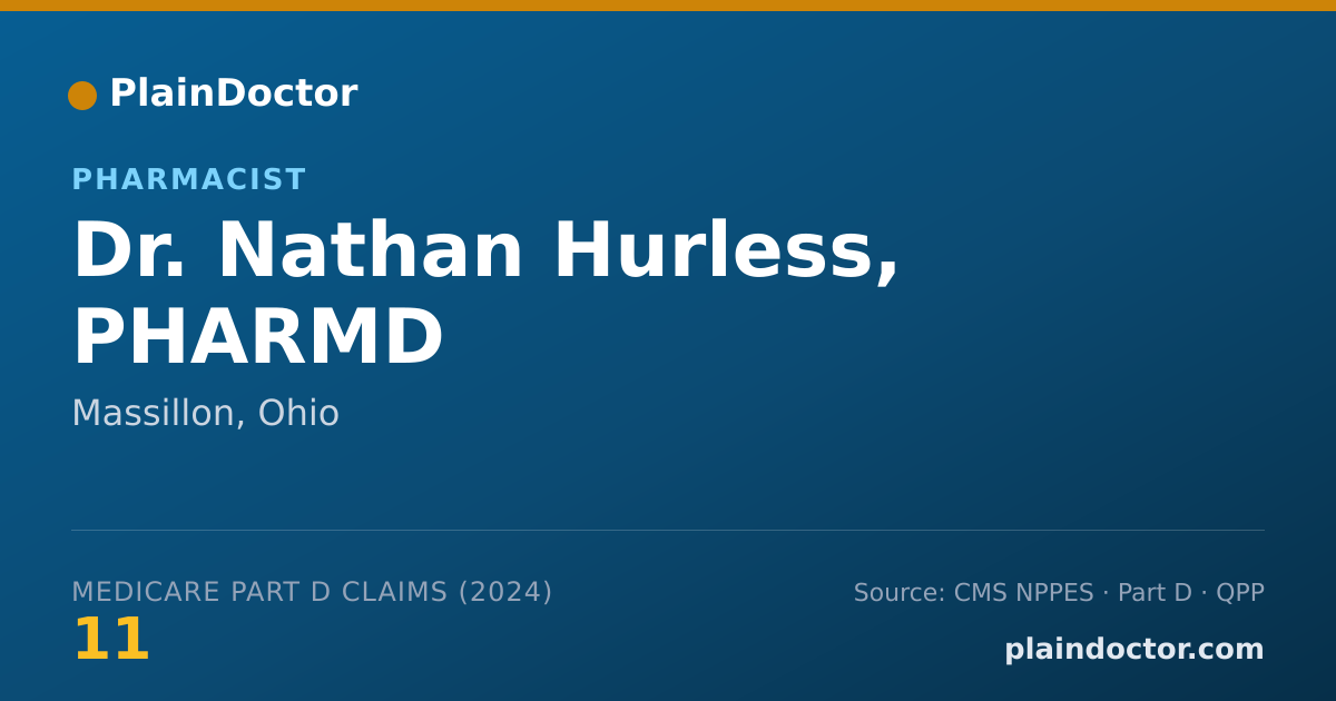 Shareable card for Nathan Hurless, PHARMD - Pharmacist, Massillon, OH