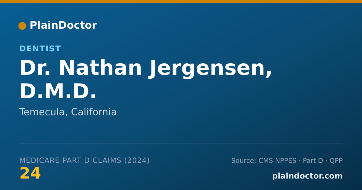 Shareable card for Nathan Jergensen, D.M.D. - Dentist, Temecula, CA