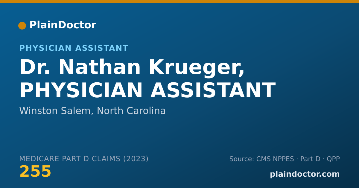 Shareable card for Nathan Krueger, PHYSICIAN ASSISTANT - Physician Assistant, Winston Salem, NC