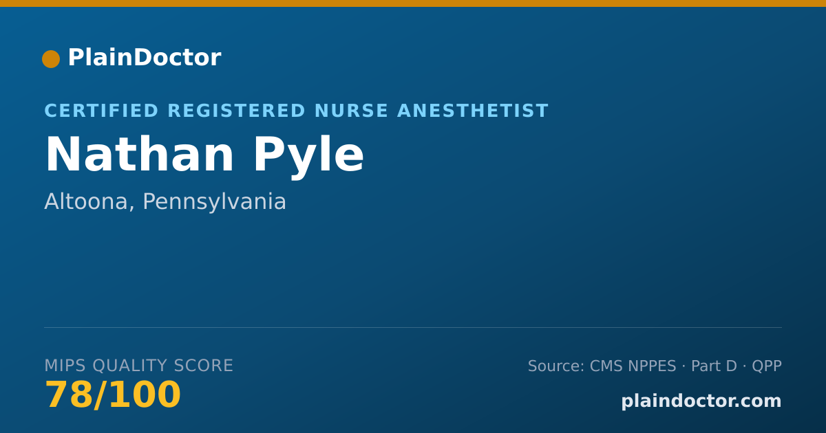 Shareable card for Nathan Pyle - Certified Registered Nurse Anesthetist, Altoona, PA