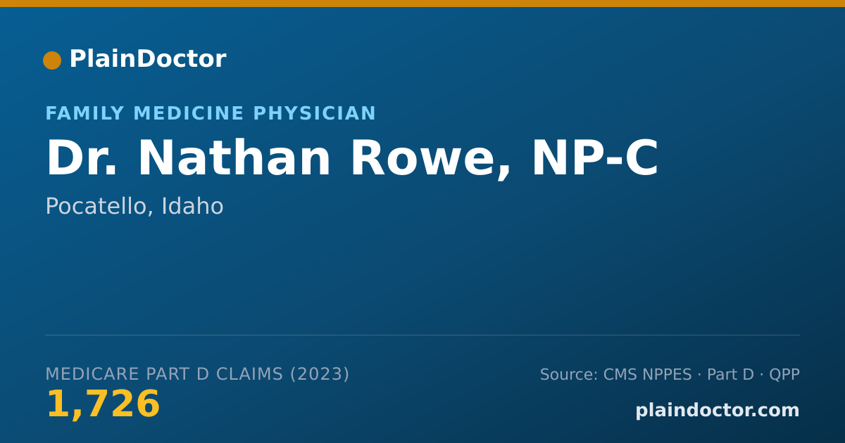 Shareable card for Nathan Rowe, NP-C - Family Medicine Physician, Pocatello, ID