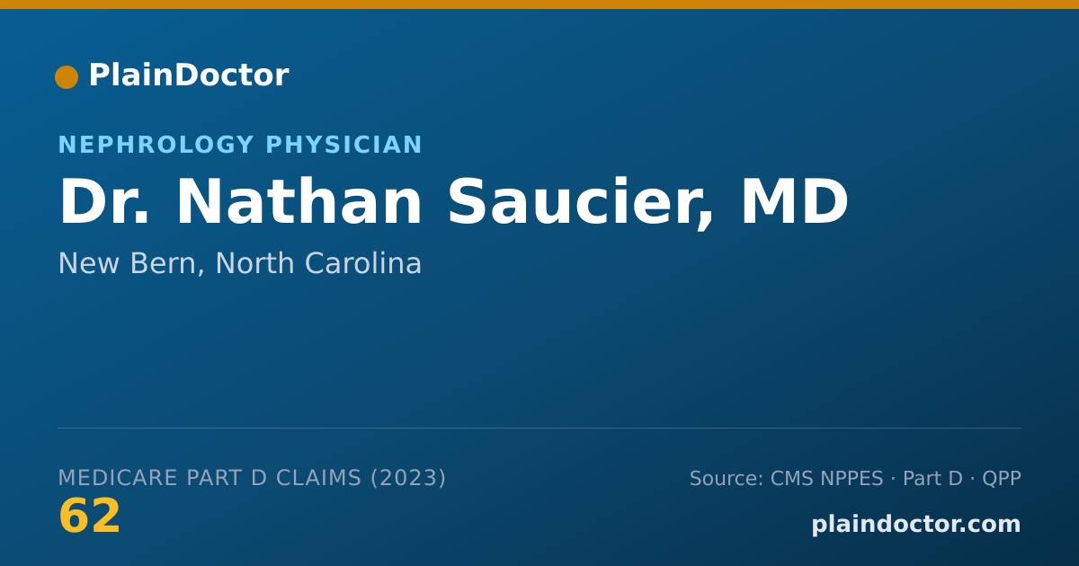 Shareable card for Nathan Saucier, MD - Nephrology Physician, New Bern, NC