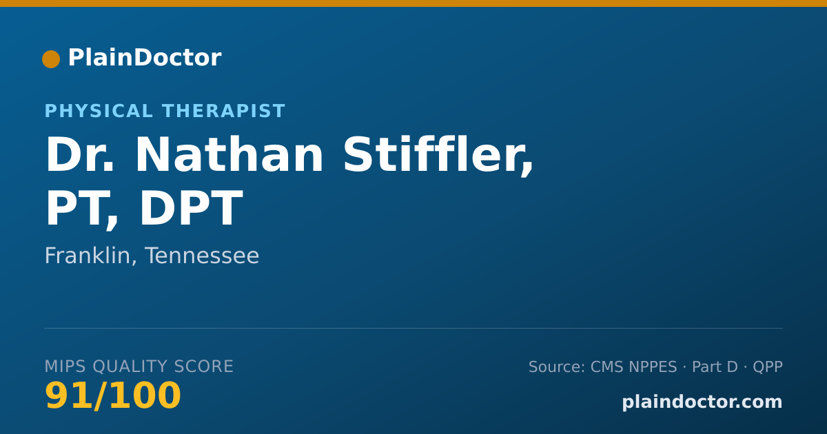 Shareable card for Nathan Stiffler, PT, DPT - Physical Therapist, Franklin, TN