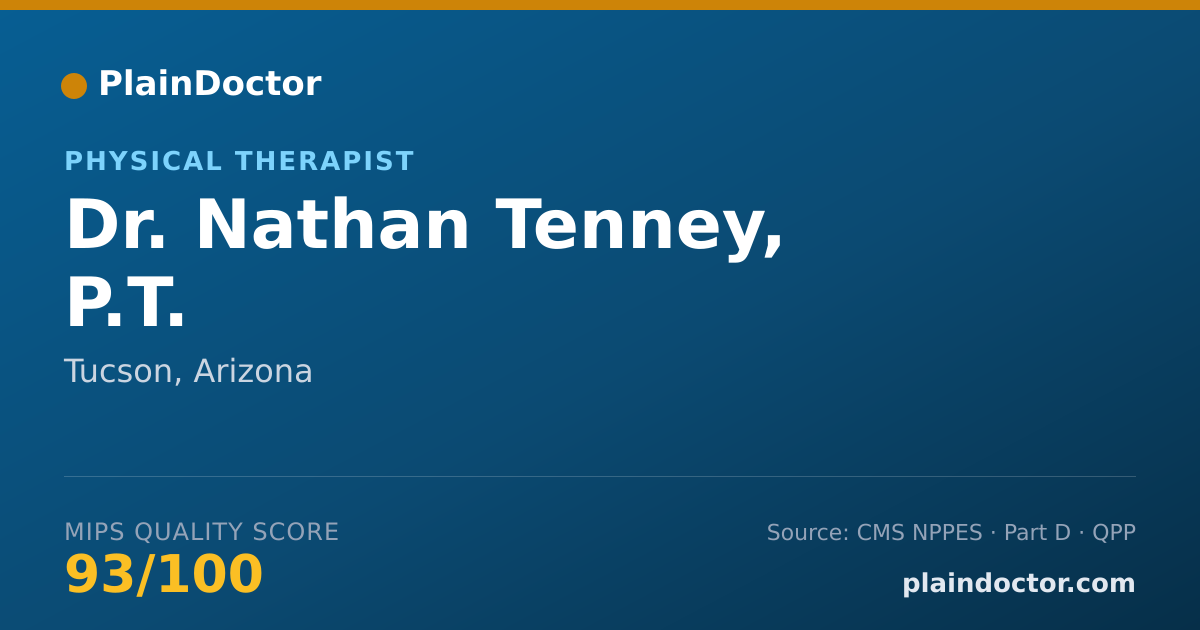 Shareable card for Nathan Tenney, P.T. - Physical Therapist, Tucson, AZ