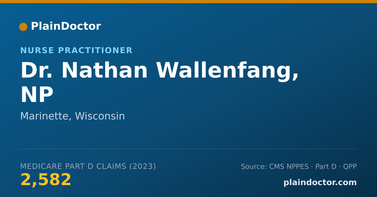 Shareable card for Nathan Wallenfang, NP - Nurse Practitioner, Marinette, WI