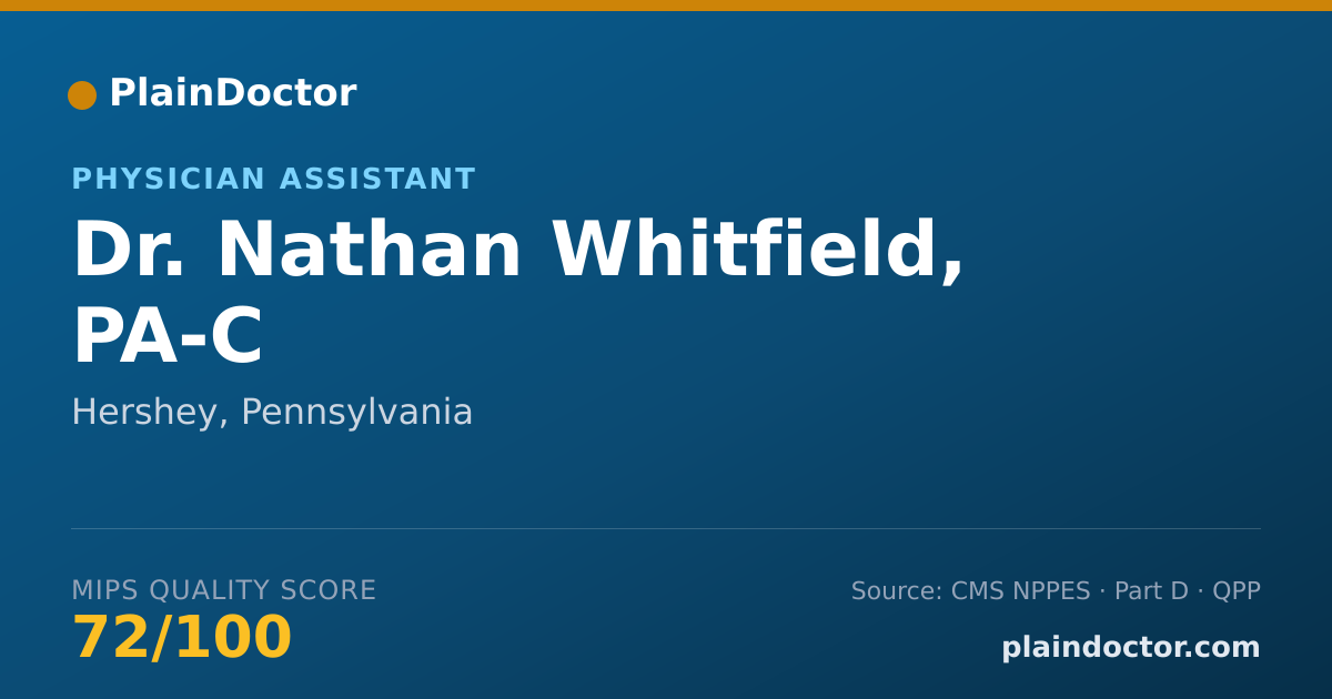 Shareable card for Nathan Whitfield, PA-C - Physician Assistant, Hershey, PA