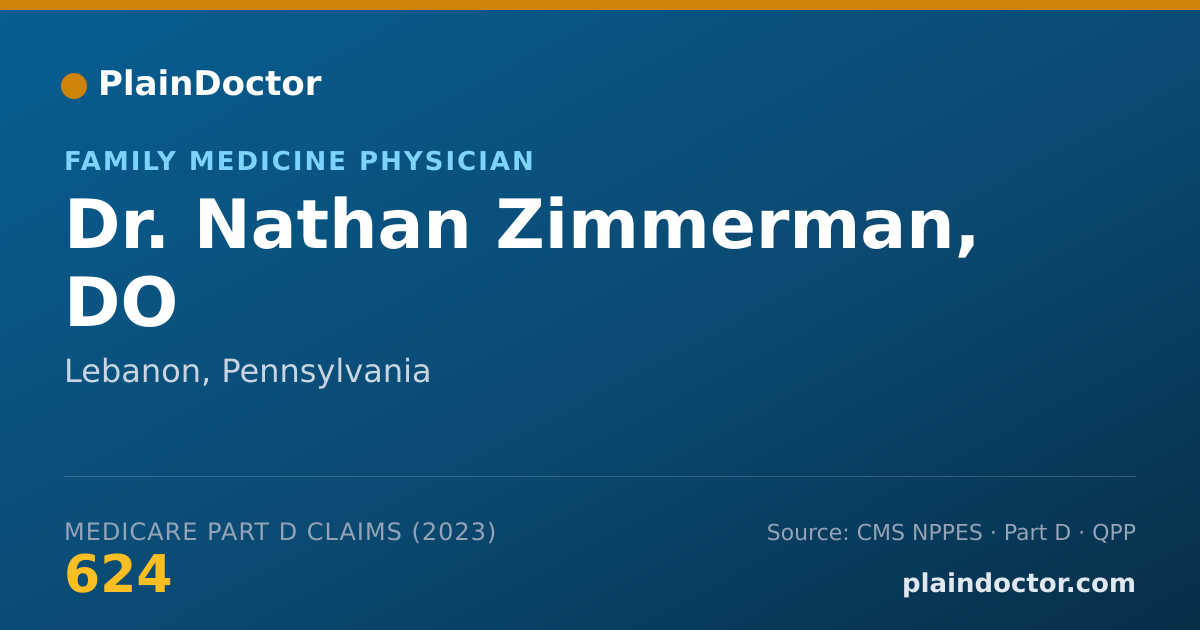 Shareable card for Nathan Zimmerman, DO - Family Medicine Physician, Lebanon, PA