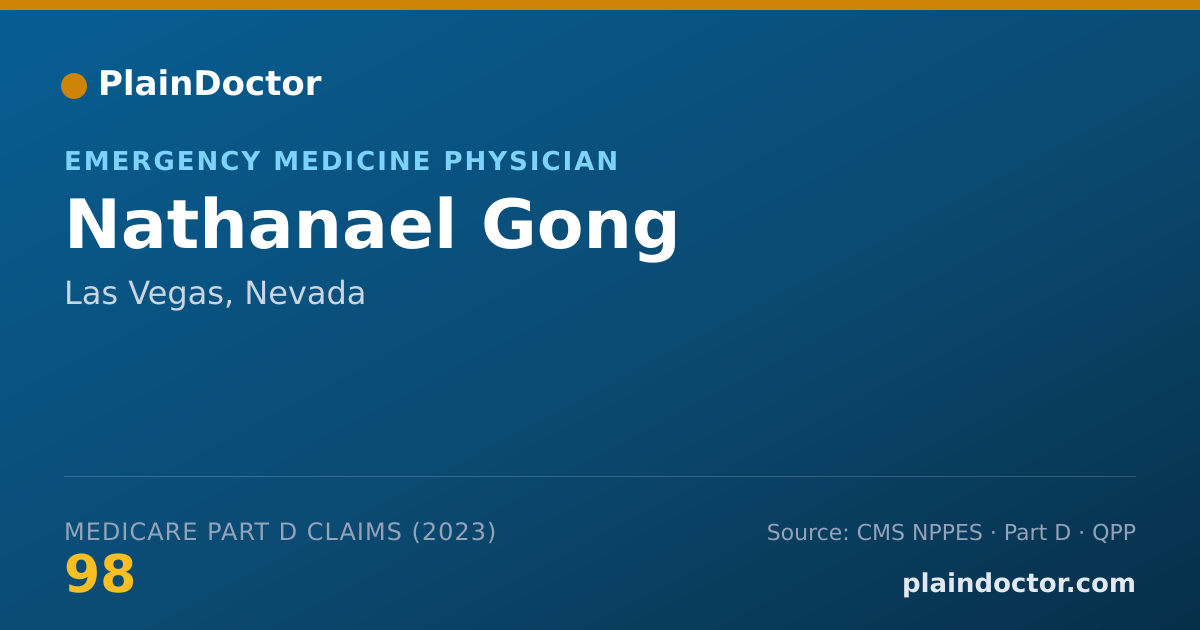 Shareable card for Nathanael Gong - Emergency Medicine Physician, Las Vegas, NV