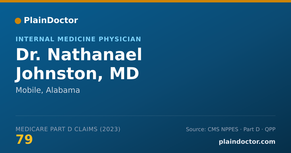 Shareable card for Nathanael Johnston, MD - Internal Medicine Physician, Mobile, AL