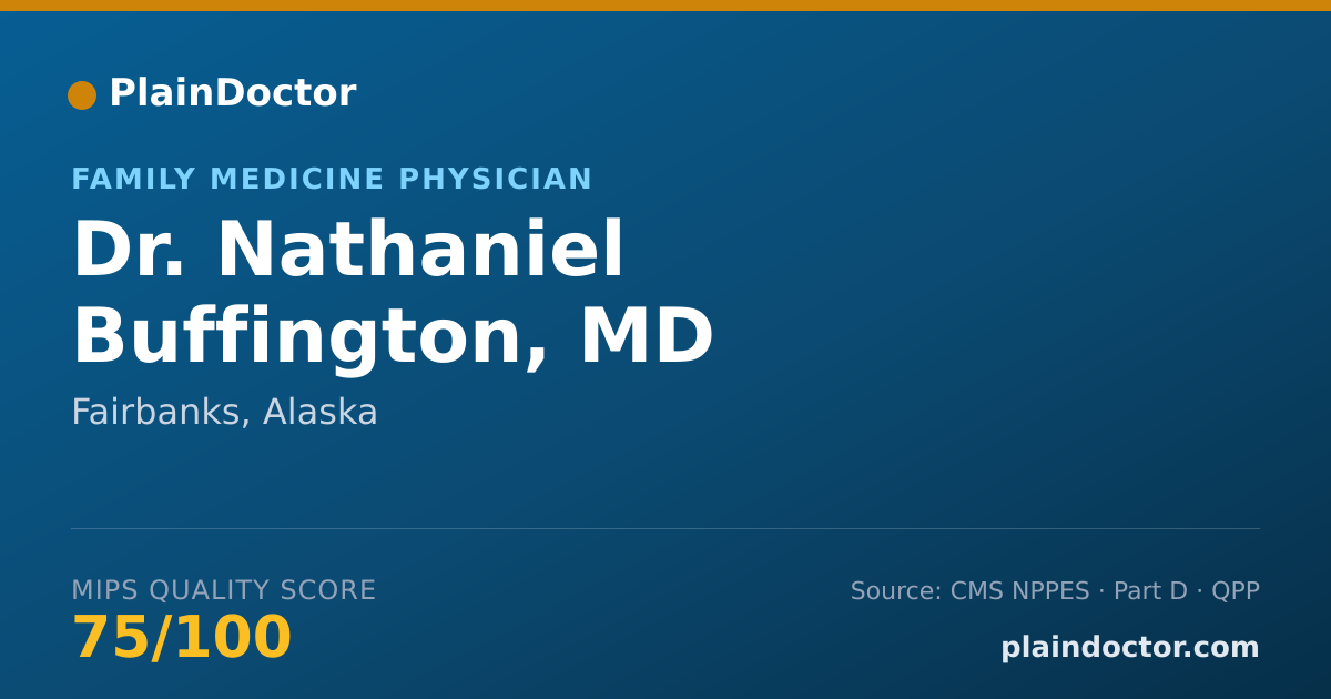 Shareable card for Nathaniel Buffington, MD - Family Medicine Physician, Fairbanks, AK