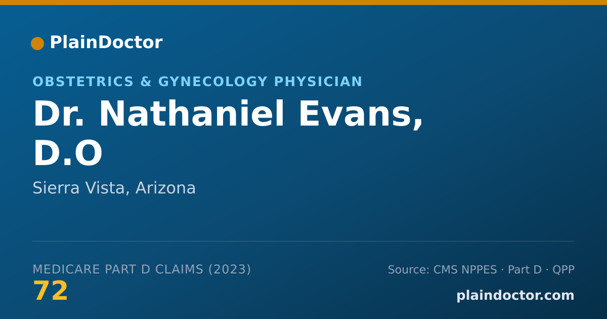 Shareable card for Nathaniel Evans, D.O - Obstetrics & Gynecology Physician, Sierra Vista, AZ